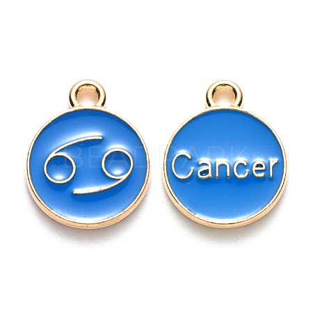 Alloy Enamel Pendants X-ENAM-S124-01B-02D-1
