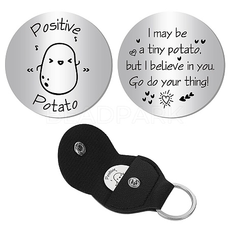 CREATCABIN Pocket Hug Token Long Distance Relationship Keepsake Keychain Making Kit DIY-CN0002-67C-1