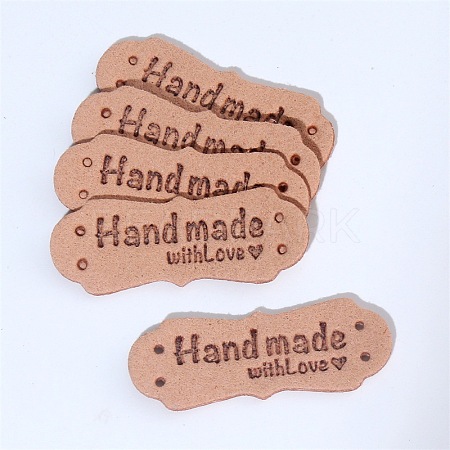 Microfiber Leather Labels DIY-TAC0005-57H-1
