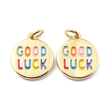 Brass Enamel Pendants LS-KK-K250-25G-1