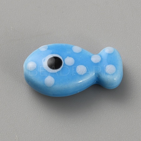 Handmade Porcelain Beads PORC-WH20001-02F-1