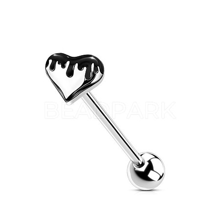 304 Stainless Steel Enamel Straight Barbell Tongue Rings FS-WG7AF88-12-1