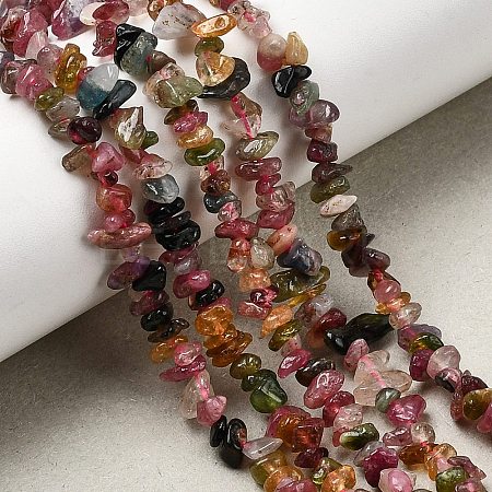 Natural Multicolor Tourmaline Beads Strands G-F328-37A-1
