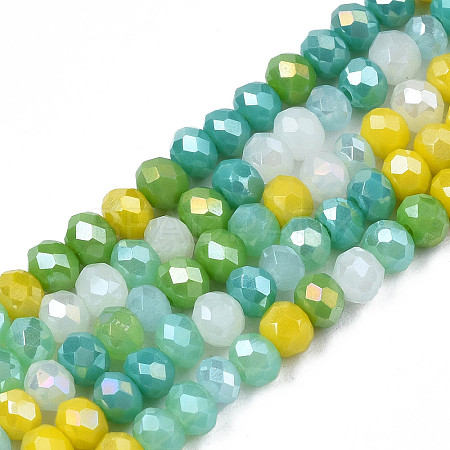 Opaque Glass Beads Strands X-GLAA-T006-07-A04-1