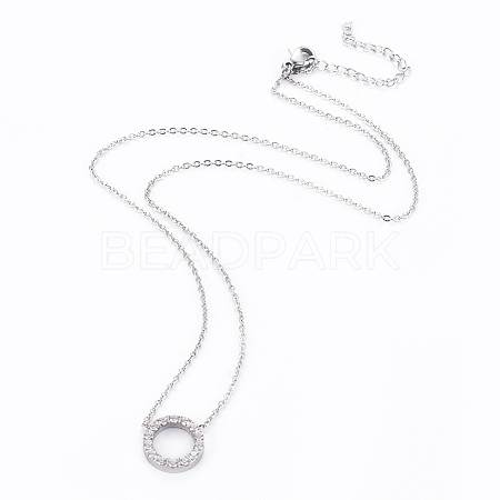 304 Stainless Steel Pendant Necklaces X-NJEW-F264-28P-1