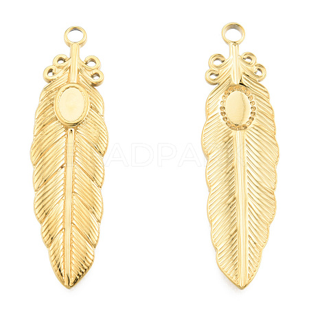 Ion Plating(IP) 201 Stainless Steel Pendant Settings for Enamel STAS-N098-251LG-1
