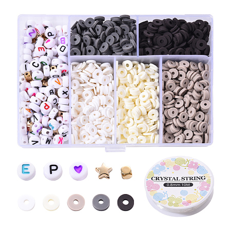 1350Pcs Polymer Clay Beads Kit for DIY Jewelry Making DIY-YW0004-39B-1