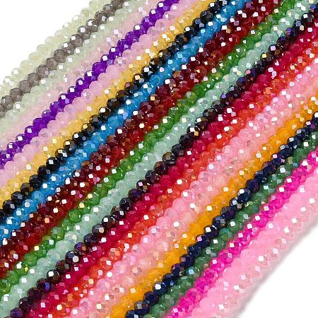 Baking Electroplate Glass Beads Strands DGLA-A039-J6MM-BM-1