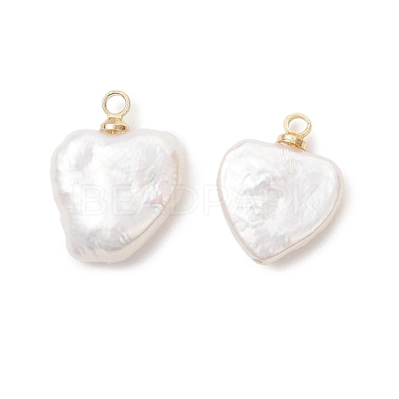 Natural Baroque Pearl Keshi Pearl Pendants PALLOY-JF04777-02-1