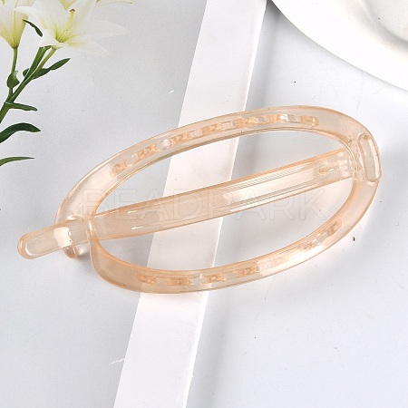 Oval Resin Hair Barrettes PHAR-H001-03B-1