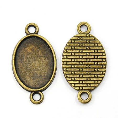 Tibetan Style Cabochon Connector Settings TIBE-K006-28mm-AB-NF-1