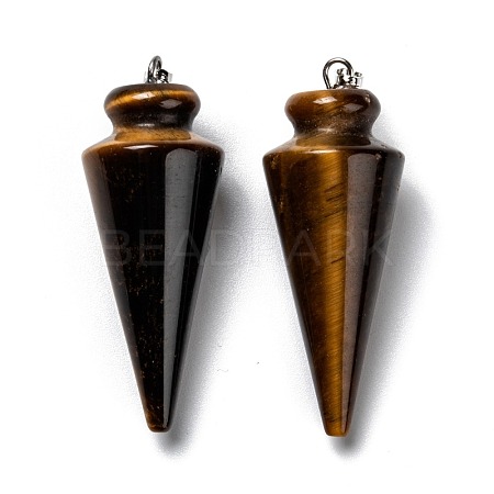 Natural Tiger Eye Pendants G-K311-47C-1