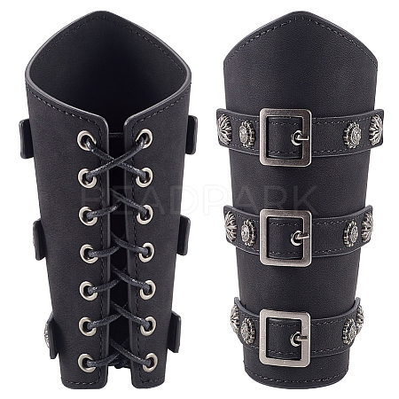 Adjustable Imitation Leather Cord Bracelet AJEW-WH0010-51B-1