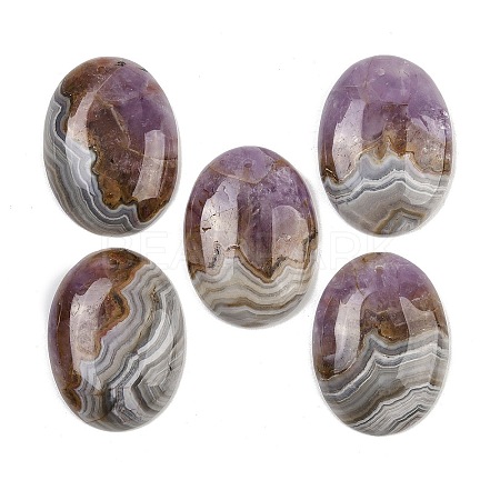Natural Amethyst Lace Agate Pendants G-A244-12A-02-1