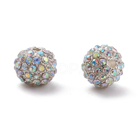 Alloy Rhinestone Beads RB-A034-10mm-A28S-1