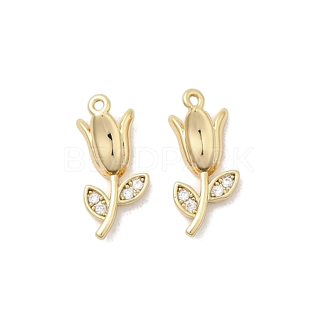 Brass Micro Pave Cubic Zirconia Pendants X-KK-A275-04B-G-1