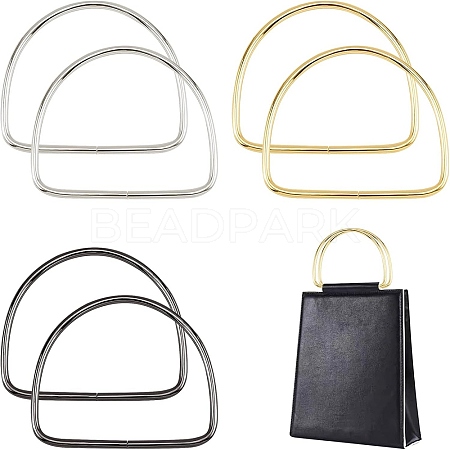 6Pcs 3 Colors Iron Bag Handles FIND-PH0001-22-1