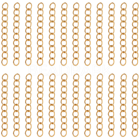 100Pcs Ion Plating(IP) 304 Stainless Steel Chain Extender STAS-BBC0006-14A-1