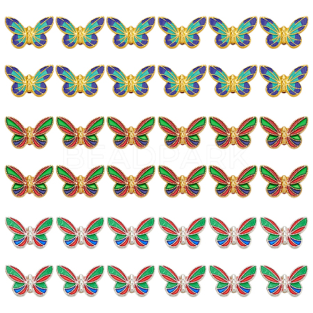 36Pcs 3 Colors Alloy Enamel Beads FIND-CA0009-29-1