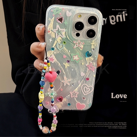 Silver Down Dopamine Stars TPU Plastic Mobile Phone Cover PW-WG00A56-06-1