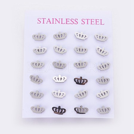 304 Stainless Steel Stud Earrings EJEW-L227-080P-1