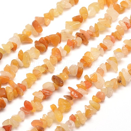 Natural Topaz Jade Chip Bead Strands X-G-M205-16-1