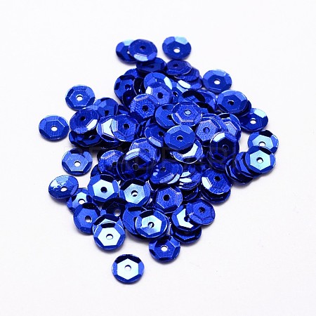 Plastic Paillette Beads X-PVC-A001-6mm-06-1