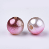 Rainbow ABS Plastic Imitation Pearl Beads OACR-Q174-10mm-10-2