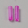 300Pcs Transparent Glass Round Bugle Beads GLAA-WH0015-74K-2