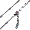 Ion Plating(IP) 304 Stainless Steel Column Link Chain Necklace for Men Women NJEW-K245-019B-2