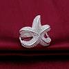 Fashion Style Brass Starfish/Sea Stars Metal Rings RJEW-EE0001-086-D-4