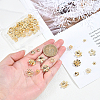 48Pcs 8 Styles Brass Bead Caps KK-PH0003-21G-5