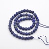 Frosted Round Natural Lapis Lazuli Beads Strands G-E302-110-6mm-2