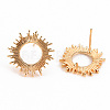 Brass Earring Findings X-KK-S356-248-NF-2
