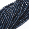 Dyed Natural Malaysia Jade Rondelle Beads Strands X-G-E316-2x4mm-52-1