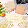 Olycraft 12 Sheets 6 Styles Waterproof Hot Stamping Plastic Self-adhesive Label Stickers DIY-OC0009-70-5