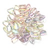 UV Plating Rainbow Iridescent Transparent Acrylic Beads OACR-F006-04-3
