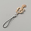 Alloy Enamel Arch with Cat & Sakura Phone Charm Mobile Straps HJEW-WH0007-25B-2