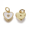 Brass Micro Pave Cubic Zirconia Pendants ZIRC-I026-06G-3