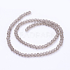 Faceted(32 Facets) Round Glass Beads Strands X-EGLA-J042-4mm-09-3