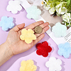 50Pcs 5 Colors Single Face Wool Fibre Cabochons FIND-SC0020-33-4