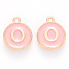 Golden Plated Alloy Enamel Charms X-ENAM-S118-07O-1