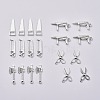 Mixed Tools Metal Charms Tibetan Style Alloy Pendants TIBEP-X0185-71AS-1
