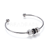 304 Stainless Steel Cuff Bangles BJEW-P254-17-3