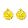 Golden Plated Alloy Enamel Charms LS-X-ENAM-S118-09X-2