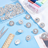 30Pcs Alloy Rhinestone Shank Buttons BUTT-MA0001-03-4