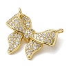 Rack Plating Brass Micro Pave Clear Cubic Zirconia Pendants KK-H463-08G-2