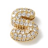 Brass Micro Pave Cubic Zirconia Beads KK-P290-61G-S-1