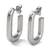 Non-Tarnish 304 Stainless Steel Rectangle Ear Studs for Women EJEW-P234-04P-1