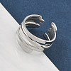 304 Stainless Steel Cuff Rings for Women RJEW-A079-08C-P-1